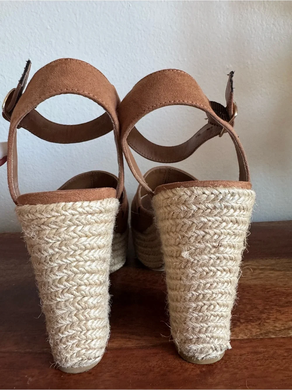 Sun & Stone Platform Espadrille Ankle-Strap Sandal in Brown